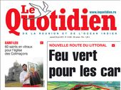 En couverture du Quotidien de l'Île de La Réunion 